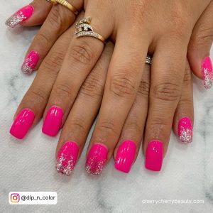 Neon Pink Summer Nails
