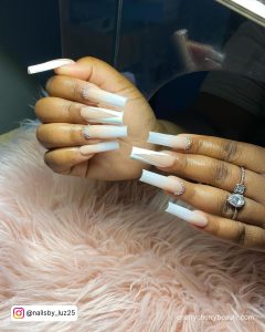 Ombre Acrylic Nail Designs With Diamonds