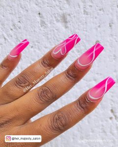 Ombre Hot Pink Nails