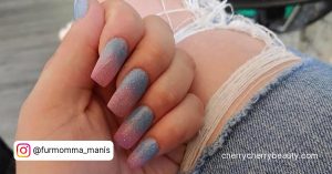 Ombre Nails Blue And Pink