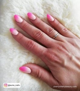 Ombre Nails Pink And White