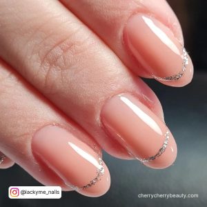 Oval Nude Pink Nails