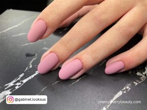 Pastel Pink Matte Nails In Almond Shape