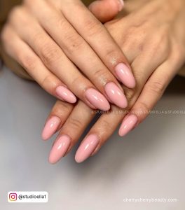 Pastel Pink Nail Ideas In Almond Shape