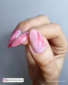 Pink And Red Nails