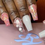 Pink Baddie Acrylics Nails