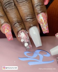Pink Baddie Acrylics Nails