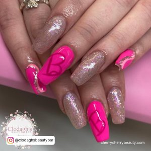 Pink Nail Polish With Glitter