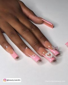 Pink Nails Design Long