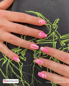 Pink Neon Nail Designs