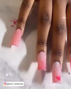 Pink Ombre Acrylic Nails