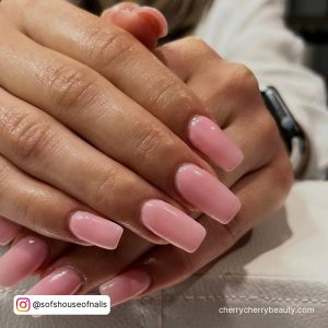 Pink Ombre Nails Square