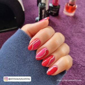 Pink &Amp; Red Nails