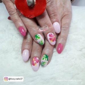 Pink Summer Nail Art