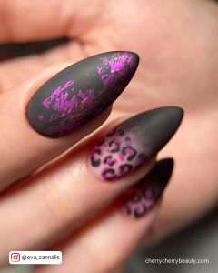 Purple And Black Ombre Nails