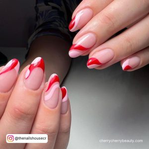 Red And Pink Nails