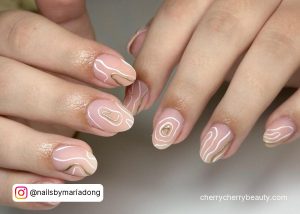 Spring Designs For Acrylic Nails With Marble Design