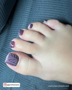 Summer Acrylic Toe Nails In Purple