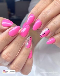 Summer Hot Pink Nails