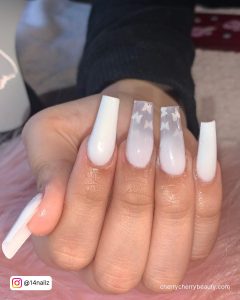 White Butterfly Nails