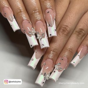 3D Butterfly Acrylic Nails
