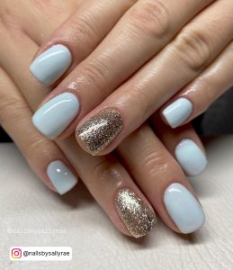 Acrylic Nails Pastel Blue
