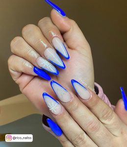 Almond Nails Blue