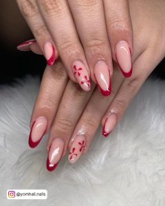 Almond Red Acrylic Nails
