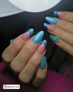 Almond Shape Light Blue Nails