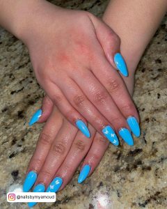 Almond Shaped Nails Blue