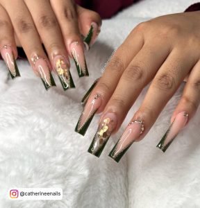Army Green Color Nails
