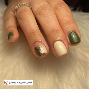 Army Green Fake Nails