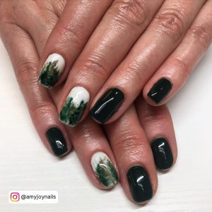Army Green Gel Nails