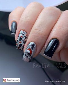 Black And Gray Nails