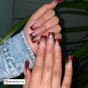 Black And Red Blood Nails