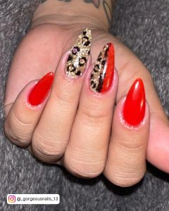 Black And Red Nails Stiletto