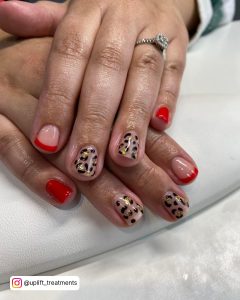Black Red And Gold Nail Designs