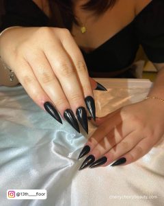 Black Stiletto Nail Designs For A Chic Look