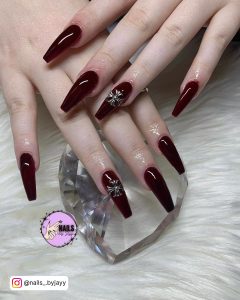 Blood Red Matte Nails