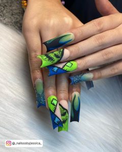 Blue And Green Nail Ideas