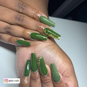 Blue And Green Ombre Nails Coffin