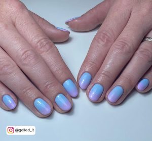 Blue And Purple Chrome Nails