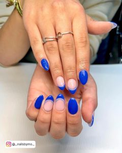 Blue French Tip Nails 1.5