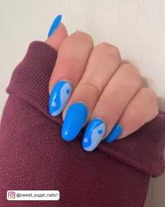 Blue Nail Designs Almond Shape