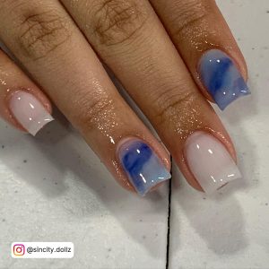 Butterfly Nails Blue Short