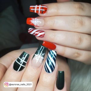 Christmas Nail Ideas Red And Green