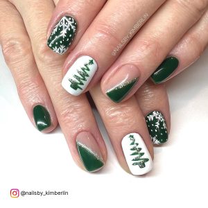 Christmas Nails Red And Green