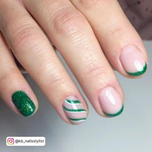 Christmas Nails Short Green