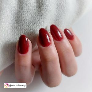 Classy Red Gel Nails