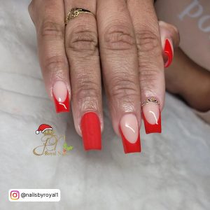 Classy Red Nails
